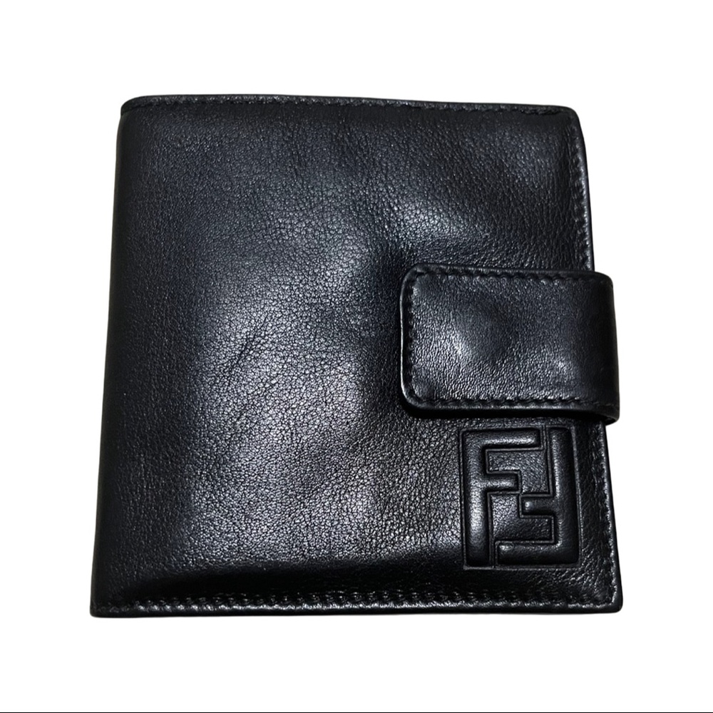 Authentic Fendi men’s leather bifold wallet